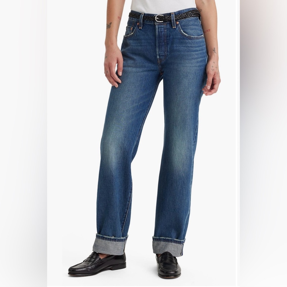 NWT Levi's 501 '90s Cuffed Relaxed Straight Leg Selvedge Jeans Size 29x30 Denim